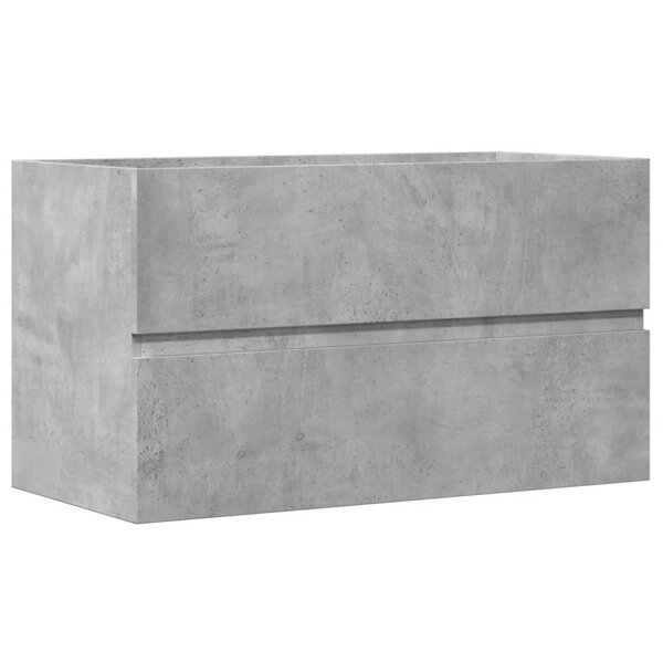 vidaXL Armoire de salle de bain suspendue gris béton bois d'ingénierie