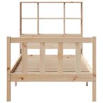 vidaXL Lit bibliothèque sans matelas 90x200 cm bois de pin massif