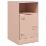 vidaXL Tables de chevet 2 Pièces rose 34 5x39x62 cm acier
