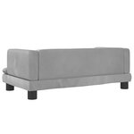 vidaXL Canapé pour enfants gris clair 80x45x30 cm velours
