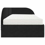 vidaXL Cadre de lit d'angle avec matelas 2 Pièces Noir Velours