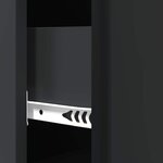 vidaXL Armoire à tiroirs Noir 33 x 34 5 x 90 cm Bois d'ingénierie