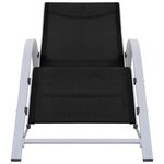 vidaXL Chaises longues lot de 2 avec table aluminium noir