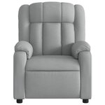 vidaXL Fauteuil inclinable électrique Gris clair Tissu