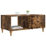 vidaXL Table basse Chêne fumé 90 x 50 x 40 cm Bois d'ingénierie