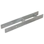 vidaXL Piquets de clôture 6 Pièces Argenté 9x6x60 cm Acier galvanisé