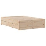 vidaXL Lit bibliothèque sans matelas 140x190 cm bois de pin massif