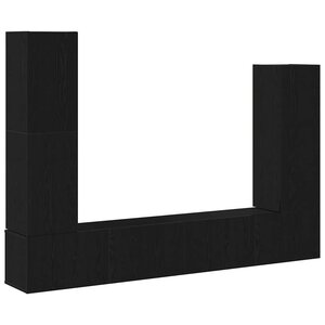 vidaXL Ensemble meuble TV 6 Pièces Chêne noir Bois d'ingénierie