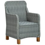 vidaXL Salon de jardin 3 Pièces avec coussins résine tressée gris clair