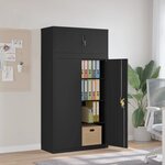 vidaXL Classeur noir 90x40x180 cm acier
