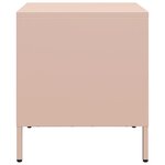 vidaXL Table de chevet rose 35x39x43 5 cm acier