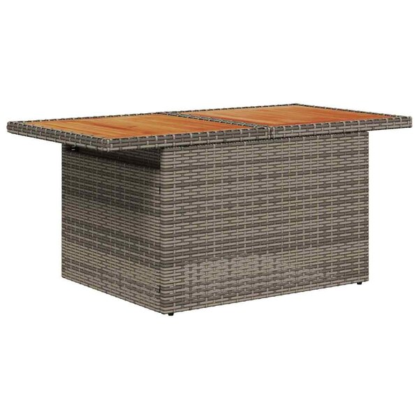 vidaXL Ensemble de canapé de jardin 6 Pièces Gris Poly rotin