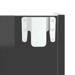 vidaXL Armoire à chaussures murale gris brillant bois d’ingénierie