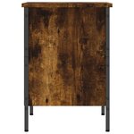 vidaXL Armoire à chaussures chêne fumé 38x35x50 cm bois d'ingénierie