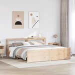 vidaXL Cadre de lit avec tête de lit sans matelas 180x200 cm