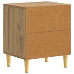 vidaXL Table de chevet 2 pièces Chêne artisanal 43 x 34 5 x 50 cm