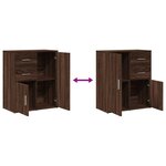 vidaXL Buffets 2 Pièces chêne marron 60x31x70 cm bois d'ingénierie