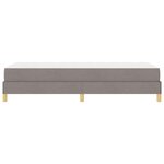 vidaXL Lit à ressorts Taupe  marron 80 x 200 cm Tissu  Bois Engineered