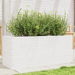 vidaXL Jardinière blanc 110x40x45 5 cm bois de pin massif