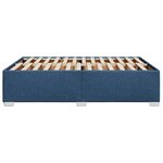 vidaXL Cadre de lit sans matelas bleu 140x190 cm tissu