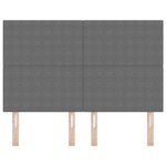 vidaXL Tête de lit avec tête de lit Gris clair 160 cm Tissu côtelé