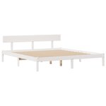 vidaXL Lit bibliothèque sans matelas blanc 180x200 cm bois pin massif