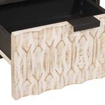 vidaXL Cabinet de chevet Blanc 40 x 33 x 46 cm Bois de mangue massif