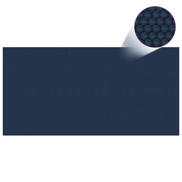vidaXL Film solaire de piscine flottant PE 1000x500 cm Noir et bleu