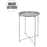 Table d'appoint en métal intérieur extérieur gris