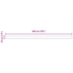 vidaXL Bandeau de store pour cadre de 5 m Blanc 4.8x0.2 m