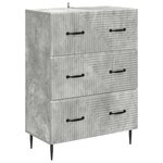 vidaXL Armoire à tiroirs Gris béton 66 x 34 5 x 89 5 cm