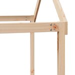 vidaXL Lit superposé et échelle et toit 90x190 cm bois de pin massif
