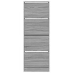 vidaXL Armoire à chaussures sonoma gris 60x21x163 5 cm bois ingénierie