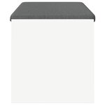 vidaXL Banc d'entrée avec coussin Blanc 103 x 38 x 40 cm