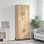 vidaXL Buffet haut Chêne sonoma 69 5x34x180 cm Bois d'ingénierie