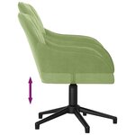 vidaXL Chaises pivotantes à manger lot de 2 Vert clair Velours