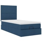 VidaXL Cadre de lit ottoman avec matelas bleu 80x200 cm tissu