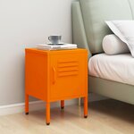 vidaXL Table de chevet Rose 35x35x51 cm Acier