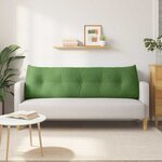 vidaXL Coussin de Dos Vert clair 160 x 24 x 50 cm Velours