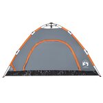 vidaXL Tente de camping 4 personnes orange libération rapide