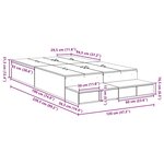 vidaXL Cadre de lit de rangement en bois ancien 120x190 cm