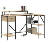 vidaXL Bureau Chêne Sonoma 120 x 79 x 86 5 cm Bois d'ingénierie
