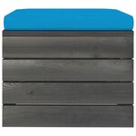 vidaXL Salon palette de jardin 4 Pièces avec coussins Bois de pin massif