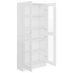 vidaXL Armoire à vitrine Blanc 82 5x30 5x185 5 cm Bois d'ingénierie