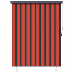 vidaXL Store Roulant Extérieur orange et marron 220 x 250 cm tissu