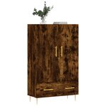 vidaXL Buffet haut chêne fumé 69 5x31x115 cm bois d'ingénierie