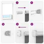 vidaXL Store roulant 80 x 175 cm Blanc