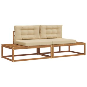 vidaXL Ensemble de canapés d'extérieur Naturel et Beige