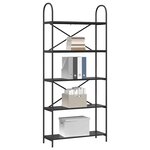 vidaXL Étagère Chêne noir 80 x 30 x 183 cm Bois d'ingénierie