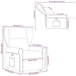 vidaXL Fauteuil inclinable noir tissu